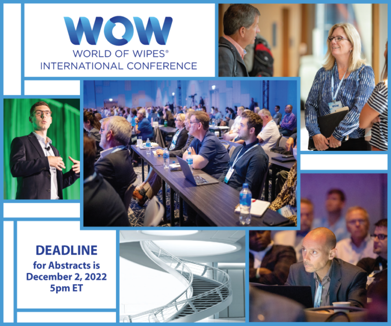 INDA Requests Abstracts for World of Wipes® (WOW) International Conference